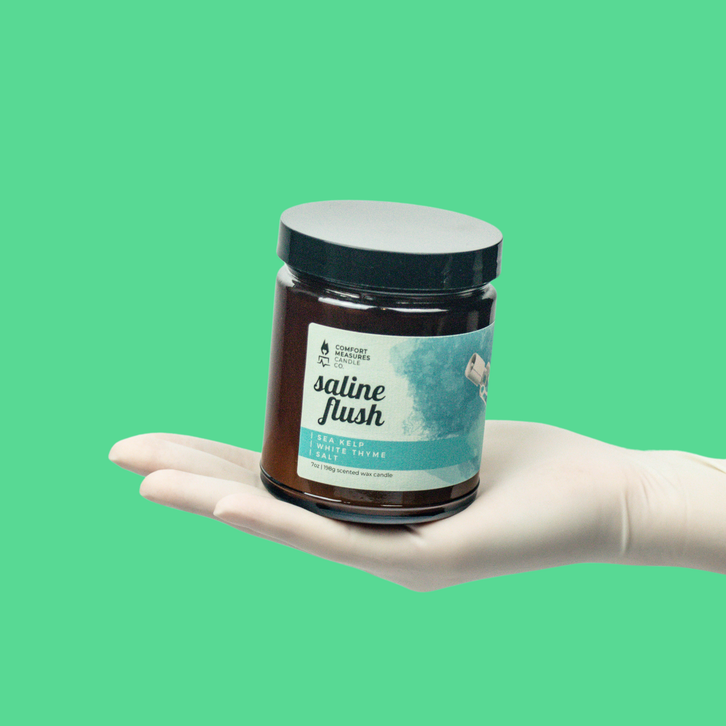 Saline Flush Candle