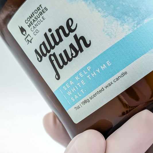Saline Flush Candle