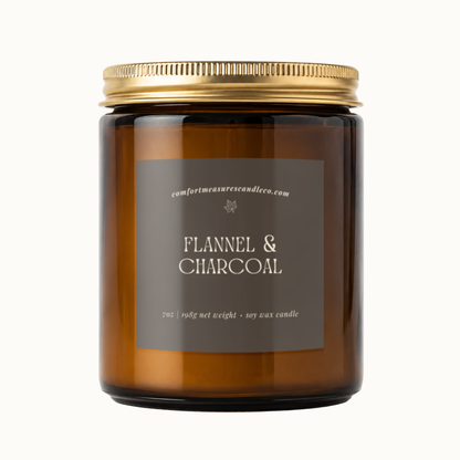 Flannel & Charcoal Candle