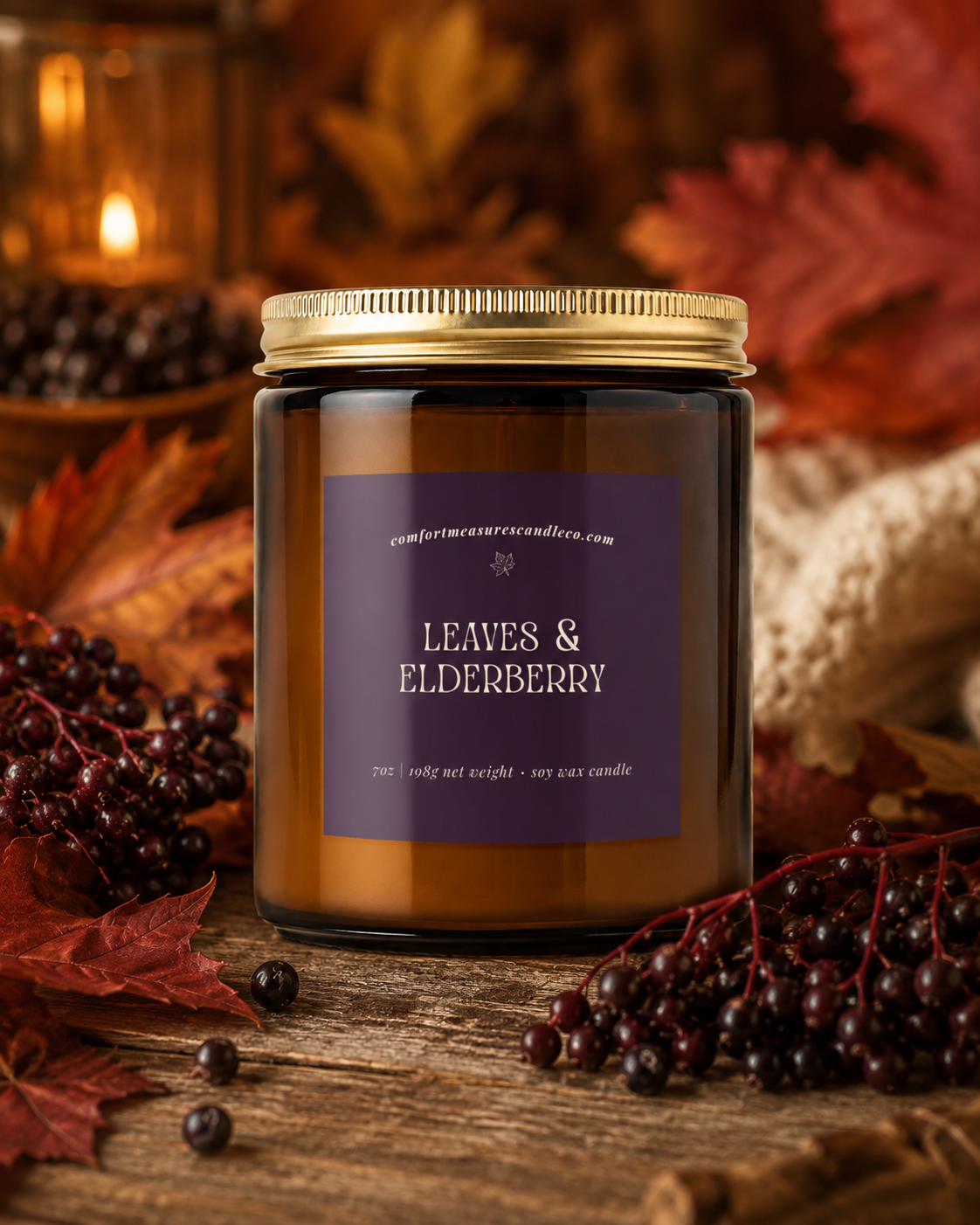 Leaves & Elderberry Candle